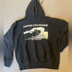 BRANDY MELLVILE aspen Colorado black oversized hoodie